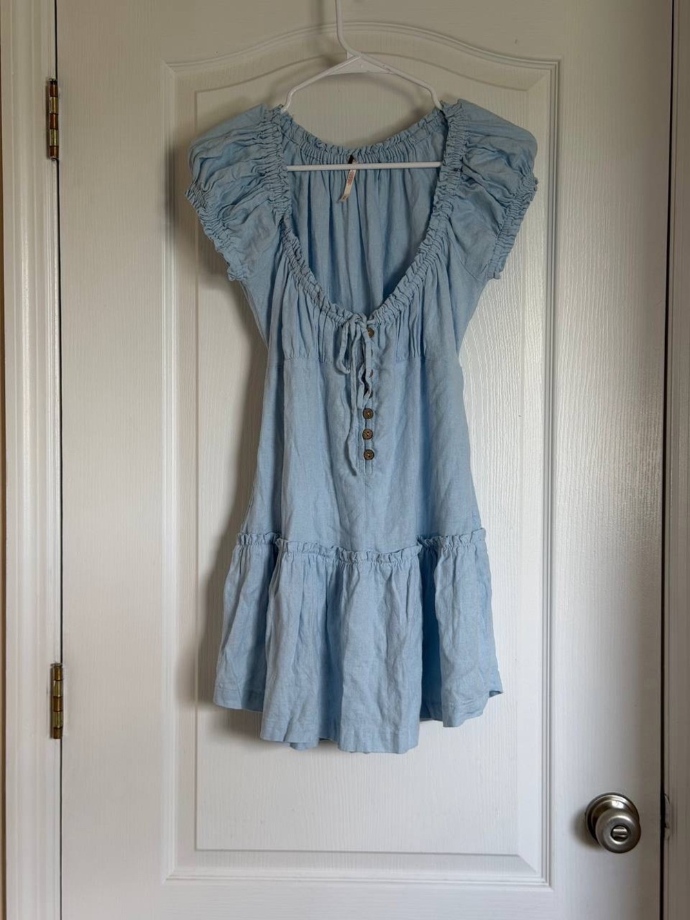 Free People Blue Drop Waist Mini Dress Size M